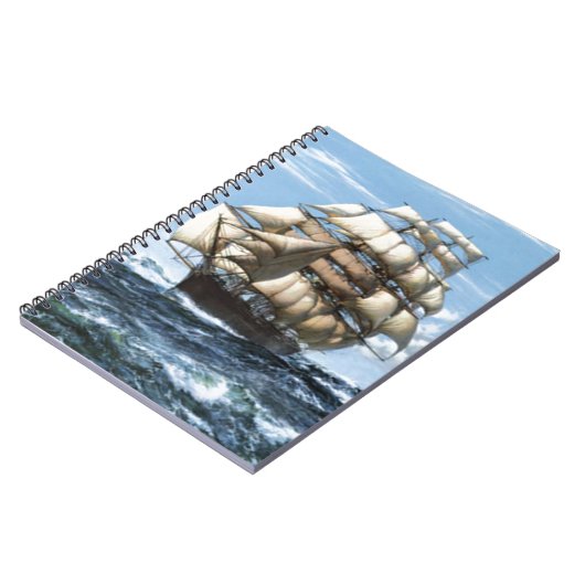  zeilschepen notitieboek (Linkerzijde)