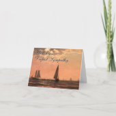Zeilschepen op Water Sympathy Card Kaart (Voorkant)