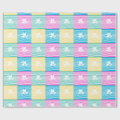 Zeilschepen patroon cadeaupapier (Vlak)