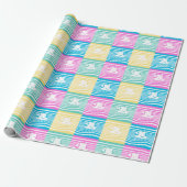 Zeilschepen patroon cadeaupapier (Uitgerold)