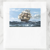  zeilschepen rechthoekige sticker (Tas)