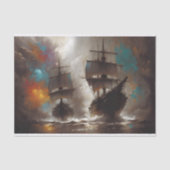 Zeilschepen Storm Decoage Tissuepapier (Voorkant)