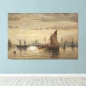 Zeilschepen voor Venetië Canvas Afdruk (Insitu (Houten vloer))