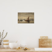 Zeilschepen voor Venetië Poster (Keuken)