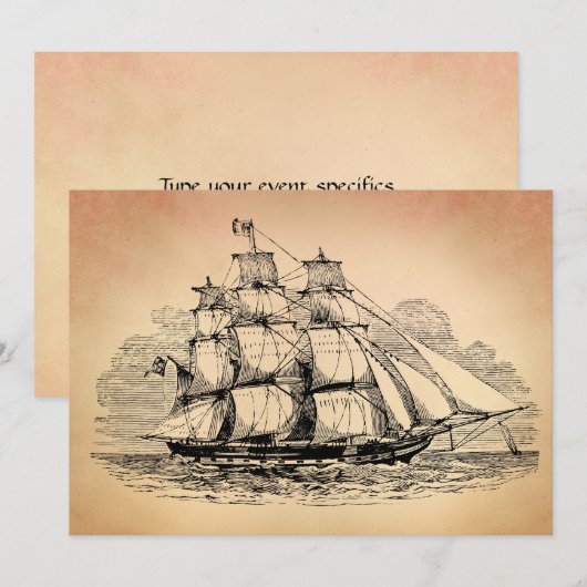 zeilschip (Voorkant / Achterkant)