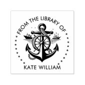Zeilschip Anker Uit de bibliotheek van Round Zelfinktende Stempel (Design)