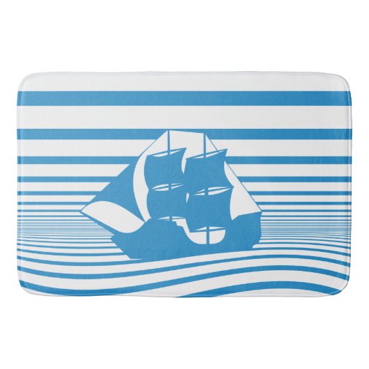 Zeilschip Badmat (Voorkant)