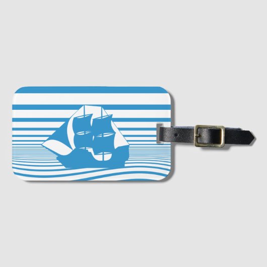 Zeilschip Bagagelabel (Voorkant (horizontaal))