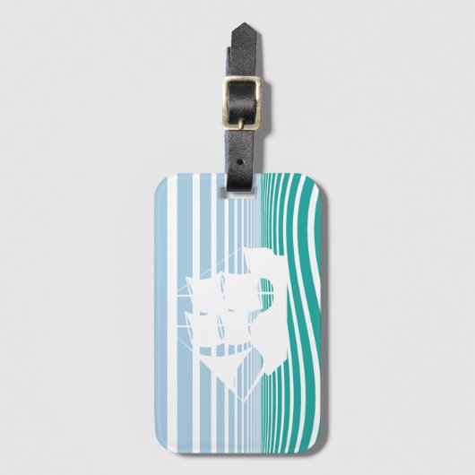 Zeilschip Bagagelabel (Voorkant (verticaal))