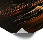 Zeilschip bij zonsondergang met Golden Sky Poster (Hoek)