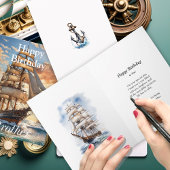 Zeilschip bij zonsopgang Happy Birthday Brother Kaart