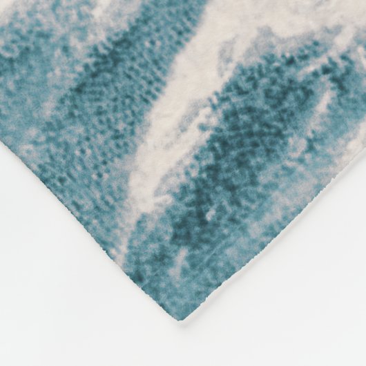 zeilschip Blauwgroen Nautisch Fleece Deken (Hoek)