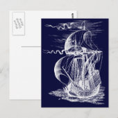 zeilschip briefkaart (Voorkant / Achterkant)