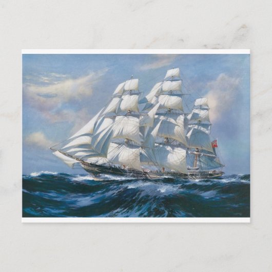  zeilschip briefkaart (Voorkant)