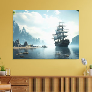 zeilschip canvas afdruk