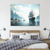 zeilschip canvas afdruk (Insitu (Slaapkamer))
