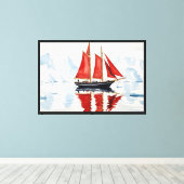 Zeilschip Canvas Afdruk (Insitu (Houten vloer))