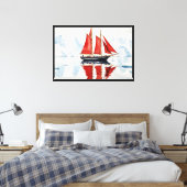 Zeilschip Canvas Afdruk (Insitu (Slaapkamer))