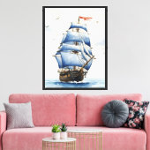 Zeilschip Canvas Afdruk (Insitu (Woonkamer))