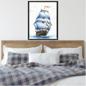 Zeilschip Canvas Afdruk (Insitu (Slaapkamer))