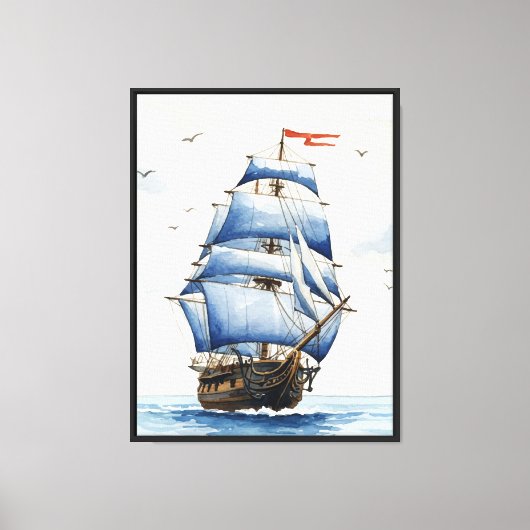Zeilschip Canvas Afdruk (Voorkant)