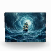 Zeilschip episch storm dark fantasy decor fotoblokken (Voorkant)
