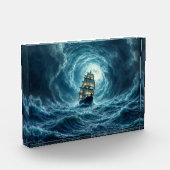 Zeilschip episch storm dark fantasy decor fotoblokken (Links)