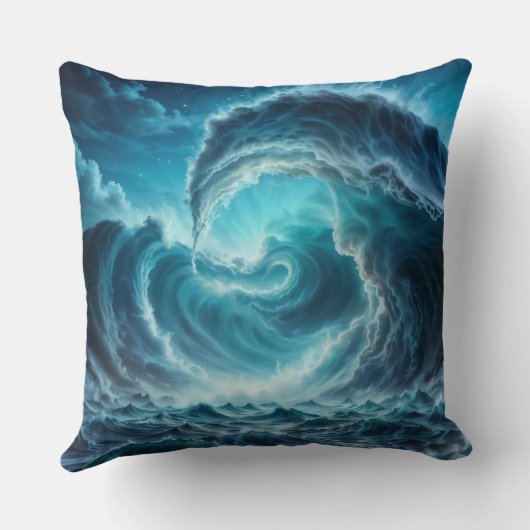 Zeilschip episch storm dark fantasy decor kussen (Achterkant)