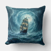 Zeilschip episch storm dark fantasy decor kussen (Voorkant)