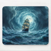 Zeilschip episch storm dark fantasy decor muismat (Voorkant)