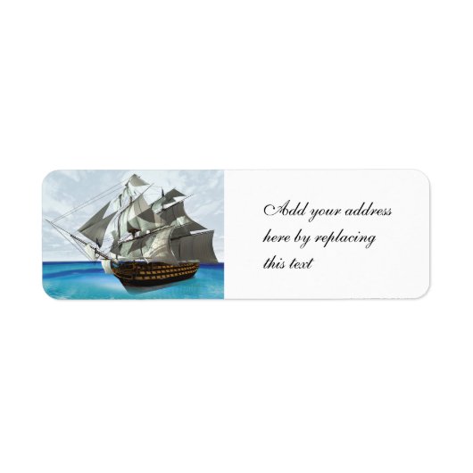 Zeilschip Etiket (Voorkant)