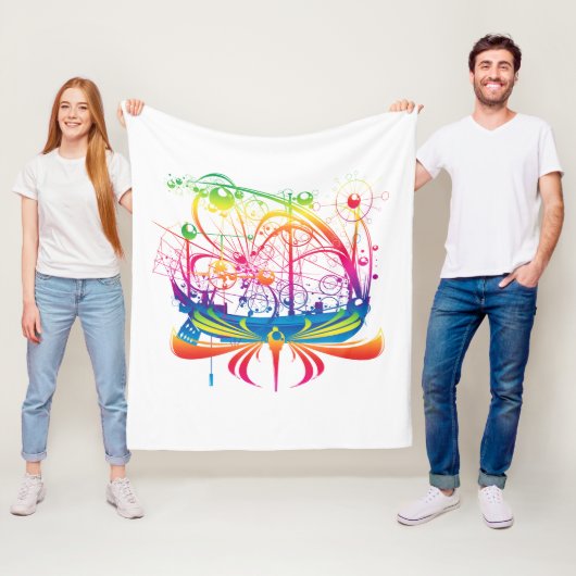 Zeilschip fleece deken (In situ)