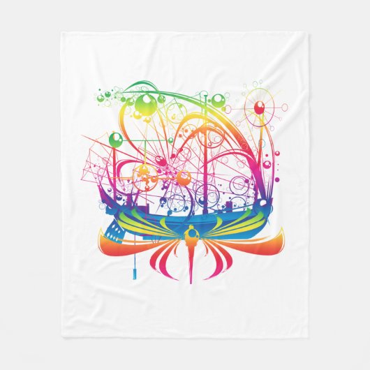 Zeilschip fleece deken (Voorkant)