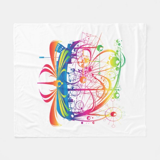 Zeilschip fleece deken (Voorkant (Horizontaal))