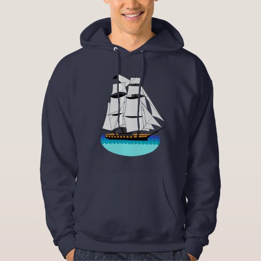  zeilschip hoodie (Voorkant)