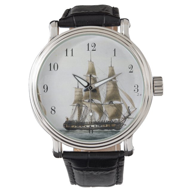  zeilschip horloge (Voorkant)