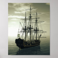 zeilschip in het zee