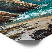 Zeilschip in zeezicht poster (Hoek)