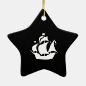 Zeilschip Keramisch Ornament (Achterkant)