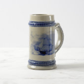 zeilschip keramische prullenbak bierpul (Voorkant rechts)