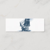  zeilschip - Kies achtergrondkleur Mini Visitekaartje (Achterkant)