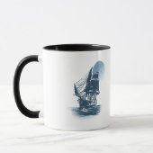  zeilschip - Kies achtergrondkleur Mok (Links)