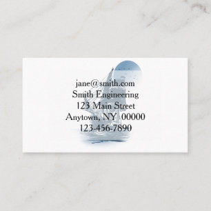  zeilschip - Kies achtergrondkleur Visitekaartje