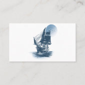  zeilschip - Kies achtergrondkleur Visitekaartje (Achterkant)