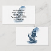  zeilschip - Kies achtergrondkleur Visitekaartje (Voorkant / Achterkant)