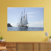 Zeilschip met duidelijke Skies canvas Afdruk (Insitu (Woonkamer))