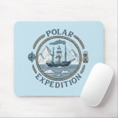 zeilschip & nautisch embleem muismat (Met muis)