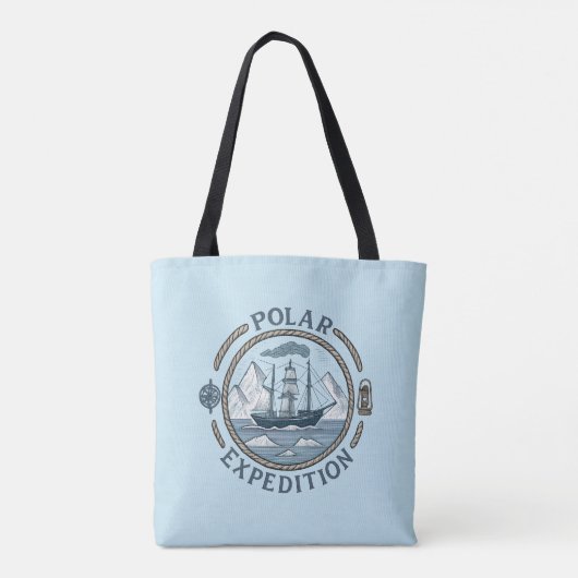  zeilschip & nautisch embleem tote bag (Achterkant)