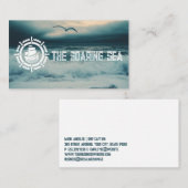 zeilschip | nautisch wiel | kustgolven visitekaartje (Voorkant / Achterkant)