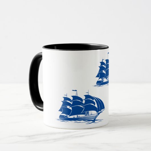 zeilschip nautische oceaanklipper mok (Voorkant links)